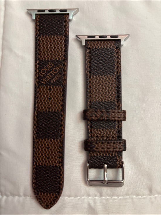 Apple Watch accessory Other - Brown Damier Ebene Watch Strap with Silver Hardware